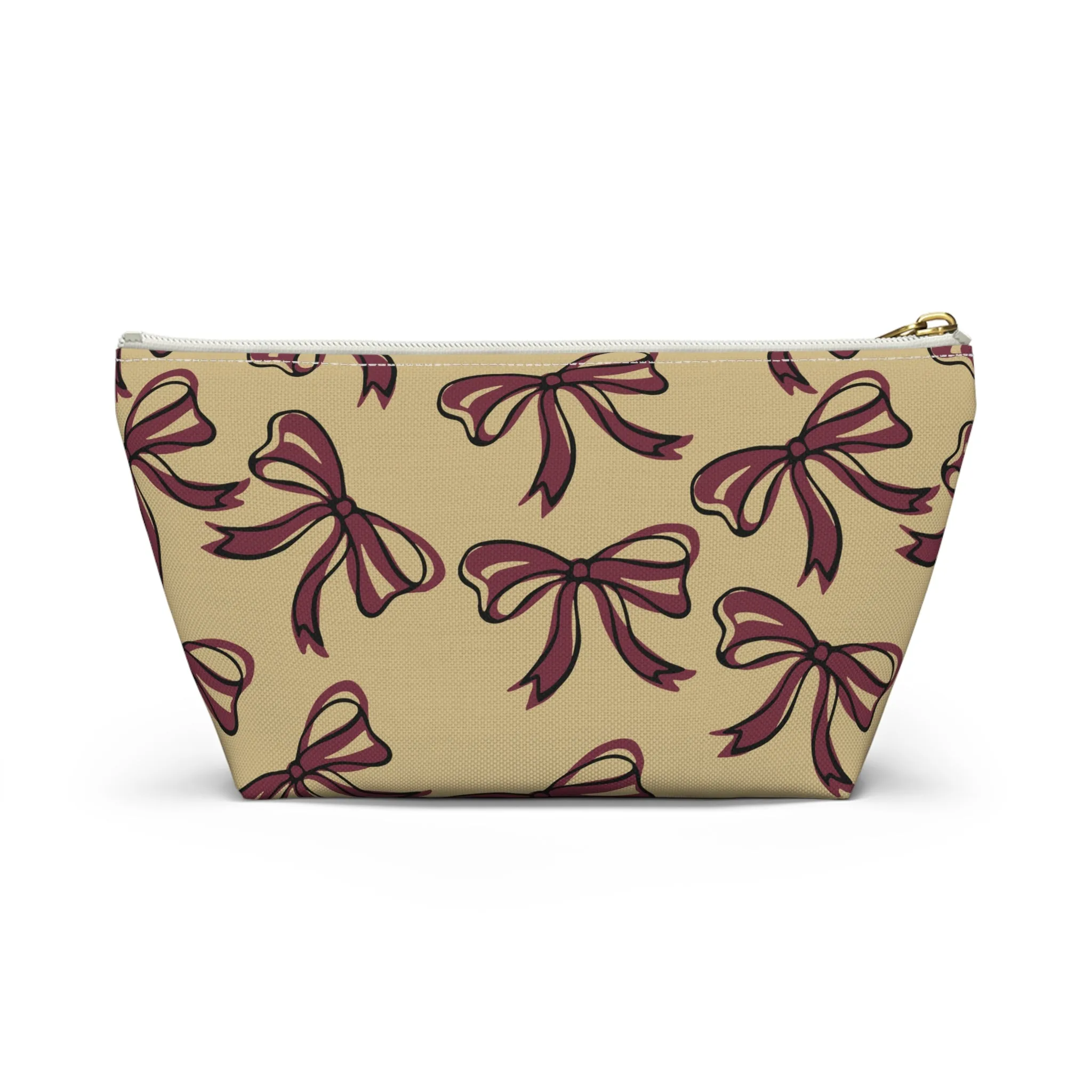 Trendy Bow Makeup Bag - Graduation Gift, Bed Party Gift, Acceptance Gift, College Gift, FSU, Florida State, FSU Seminoles, Boston College, Elon