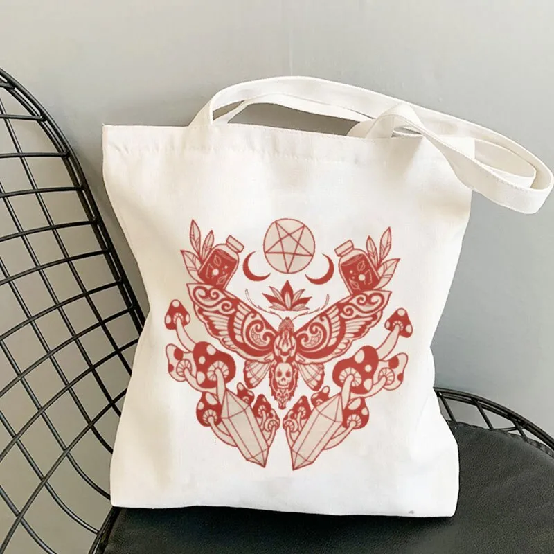 Vegan Canvas Tote Bag - Lots of mystical styles - Unique Reusable Shopping Bags