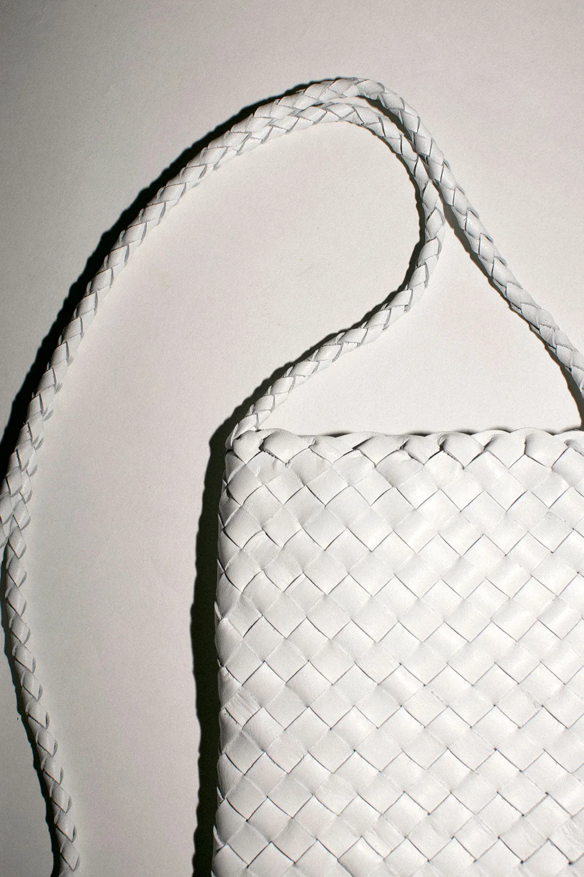 White Grace Woven Crossbody