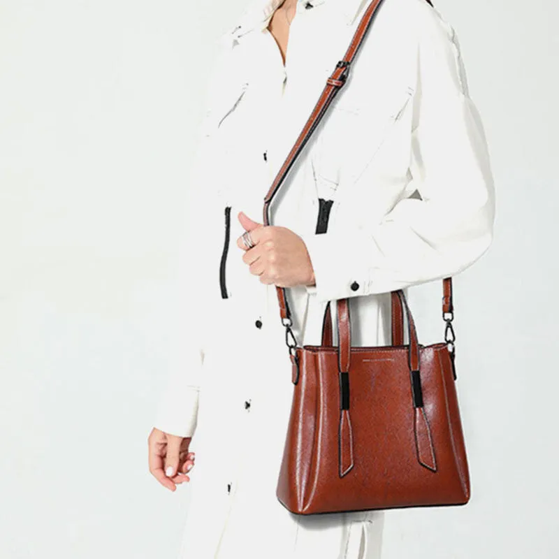 Women Casual Faxu Leather Handbag Shoulder Bag