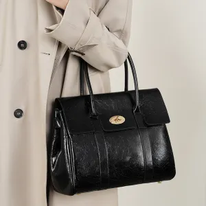 Women Retro Soft Leather Casual Tote Bag