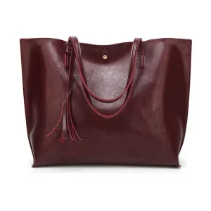 Women's Large Leather Tote, Classic Bag