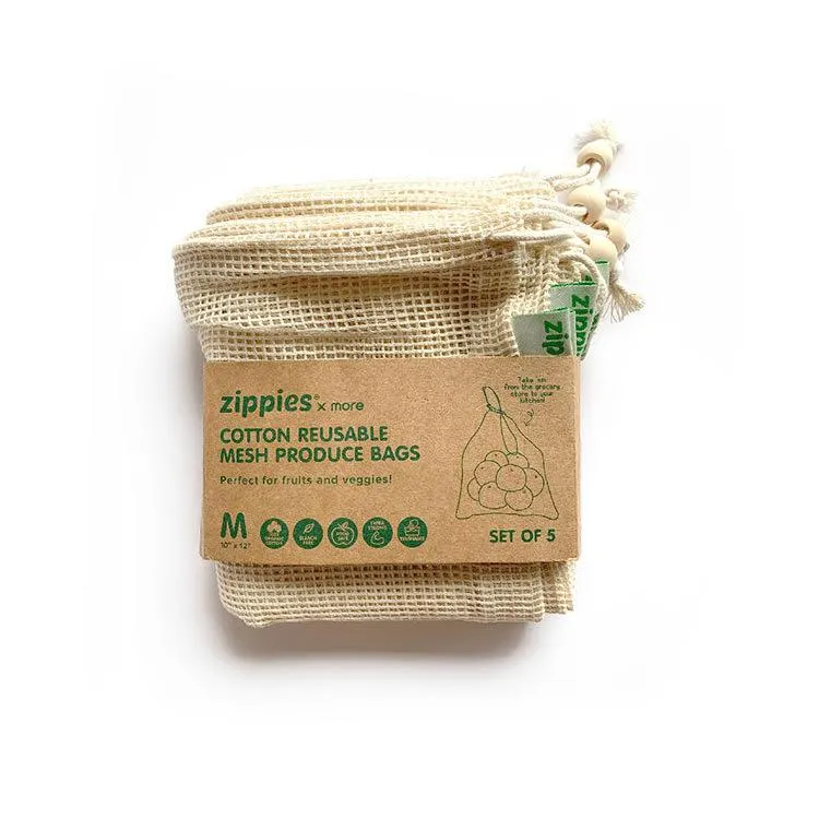 Zippies Cotton Mesh Produce Bags 5's